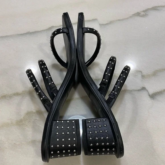 Dolce Vita Sandals Size 8.5 Studded Faux Leather - Picture 9 of 15